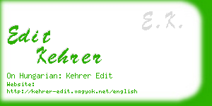 edit kehrer business card